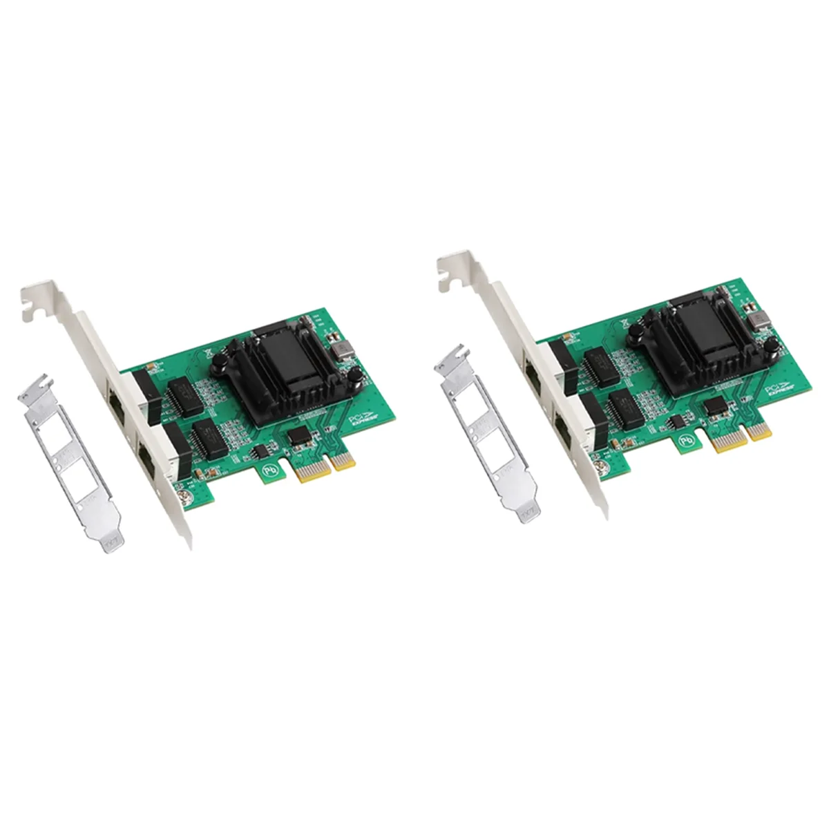 

2X 2-Port Gigabit PCIe Network Card 1000M Dual Ports PCI Express Ethernet Adapter with 82571EB LAN NIC Card for Windows