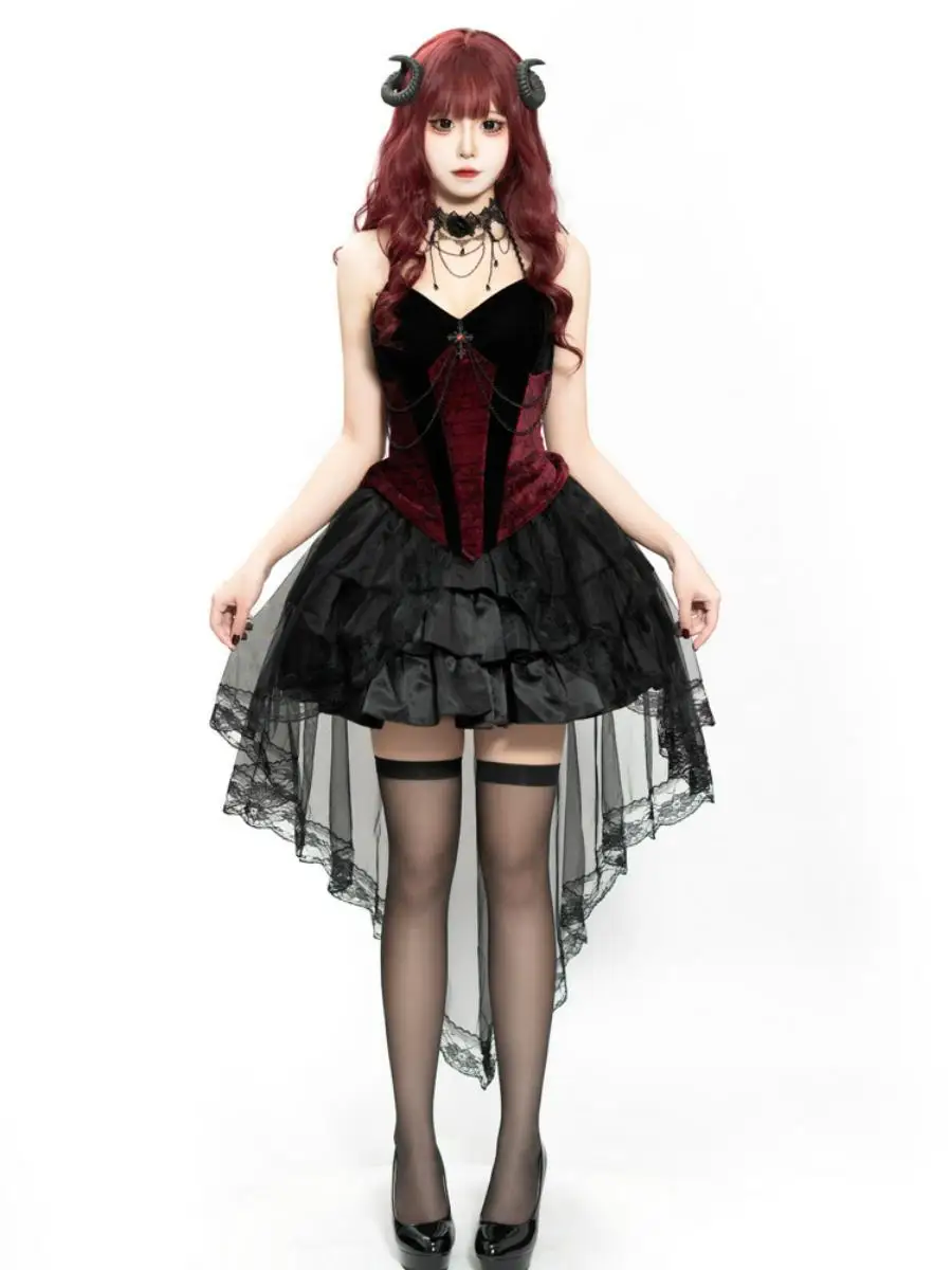 

Готический женский костюм на Хэллоуин для взрослых, ролевой комбинезон Par Dr k, сценическое представление, женская мода, традиционный...