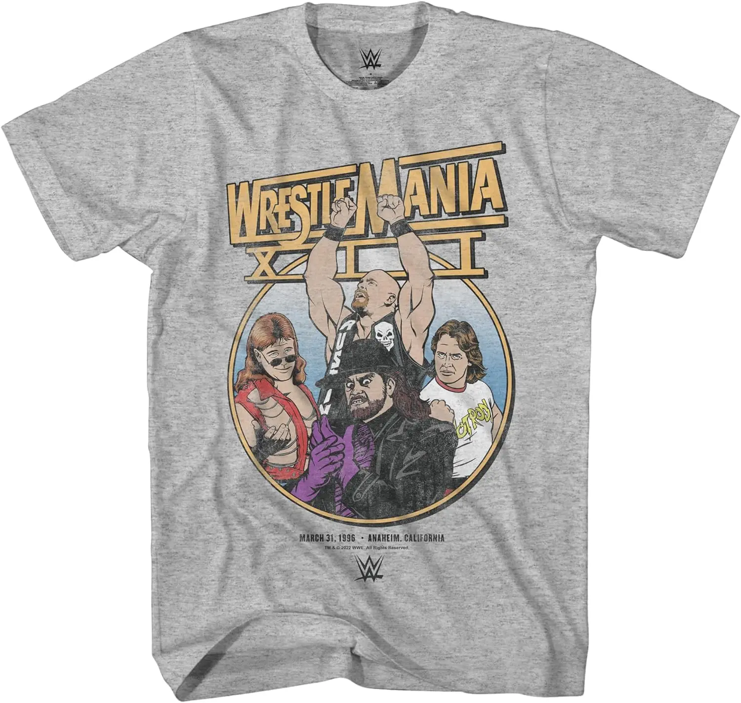 Wrestlemania Retro Stone Cold Steve HBK Austin Piper Undertaker Wrestling Adult T-Shirt