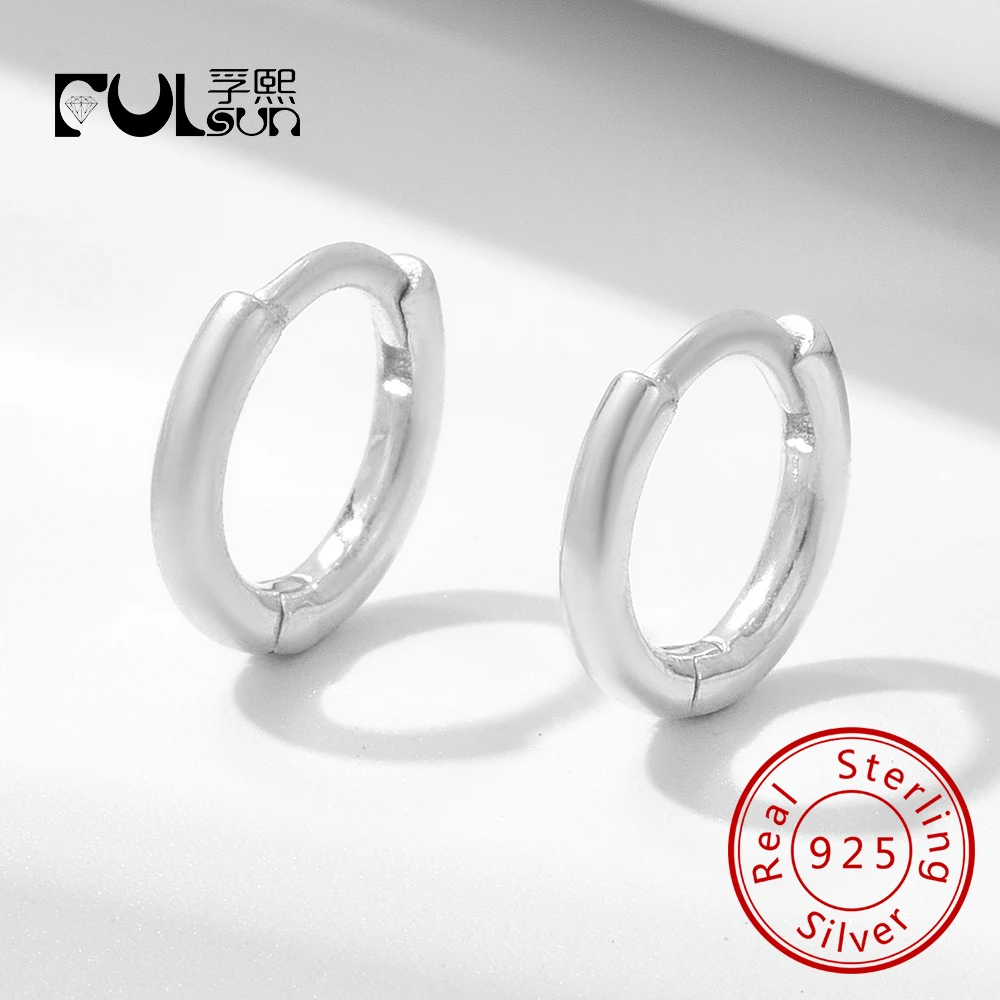 

Минималистичные женские массивные серьги-кольца из стерлингового серебра 925 пробы с позолотой 14 карат для женщин, ювелирные изделия