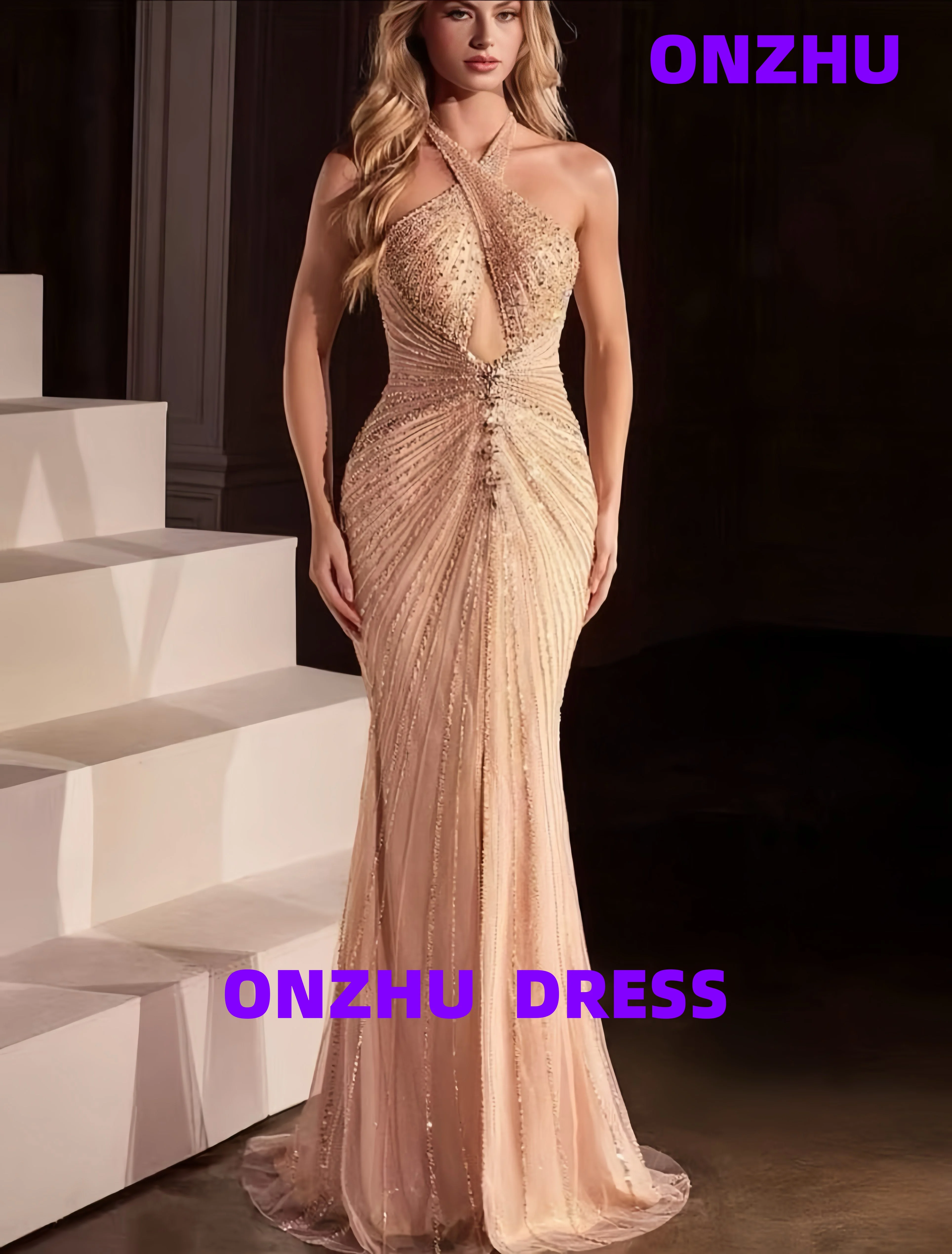 ชุดราตรีหรูหราแบบไม่มีแขนทรงเมอร์เมดสำหรับผู้หญิง รุ่น Amanda's Novias