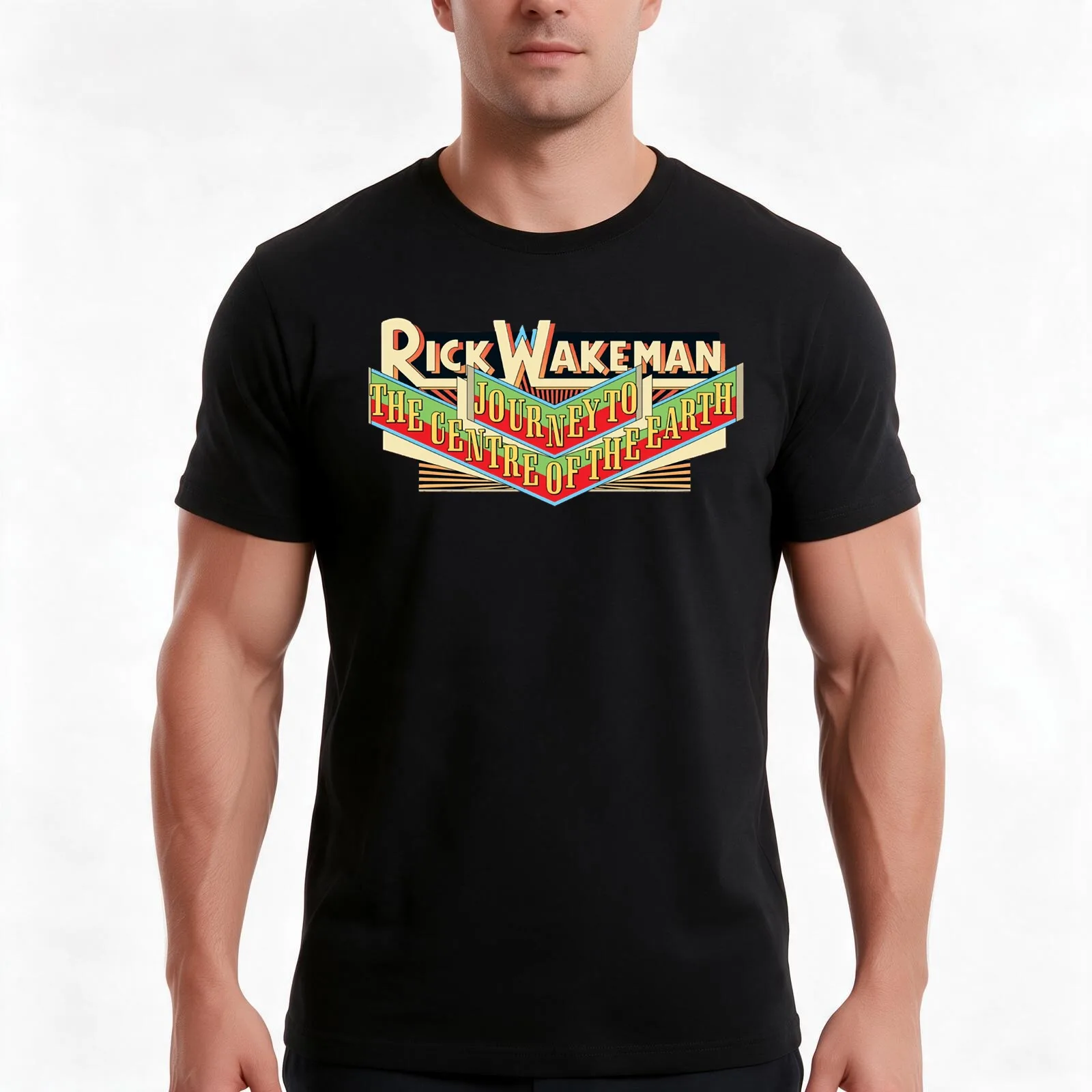Rick Wakeman For Men & Women T-Shirt, Summer Casual Cotton Tee, Oversized Streetwear Tops, Vintage Graphic Print, 100% Cotton