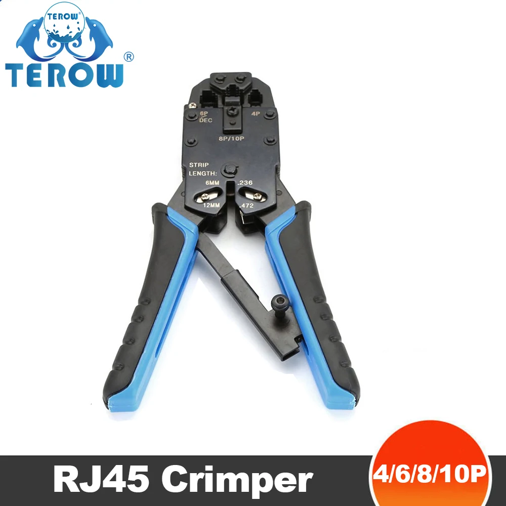 Alicata de crimpagem modular para fios de rede, ferramenta manual Crimper, 10P10C,8P8C, RJ-45,6P6C, RJ-12,6P4C, RJ-11