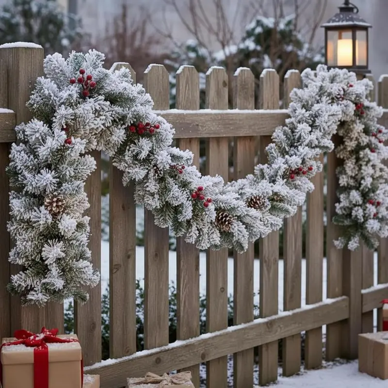 180cmの雪化粧されたアラスカンパイン人工クリスマスガーランド、厚い白い冬の雪化粧パインガーランド、デラックスフェイクホリデーシーズン用