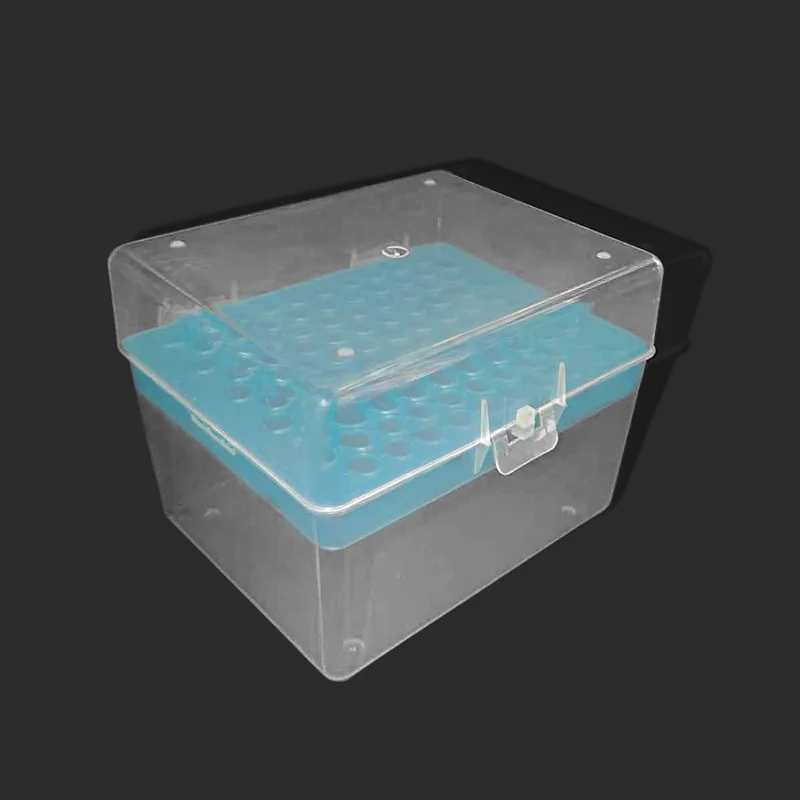 Lab 1ml Plastic Pipettor Tip Box Pipette Tips Holder For Experiment Dispenser Blue Color Package With Box 1PC