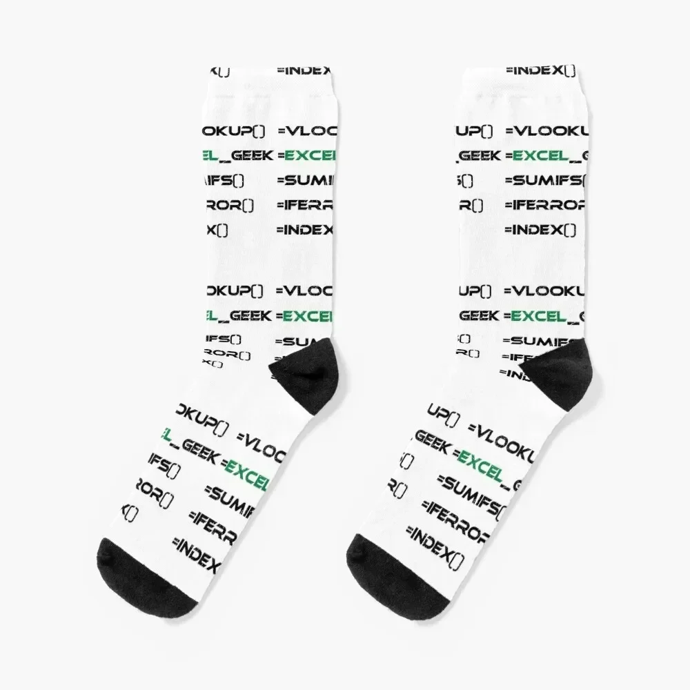 

Excel geek lover formulas sumif vlookup match spreadsheet Socks winter football hiphop Girl'S Socks Men's