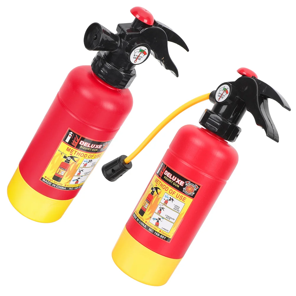 

2 Pcs Fire Extinguisher Water Toy Fun Fighter Kids Toys Firemen Backpack Spray Beach