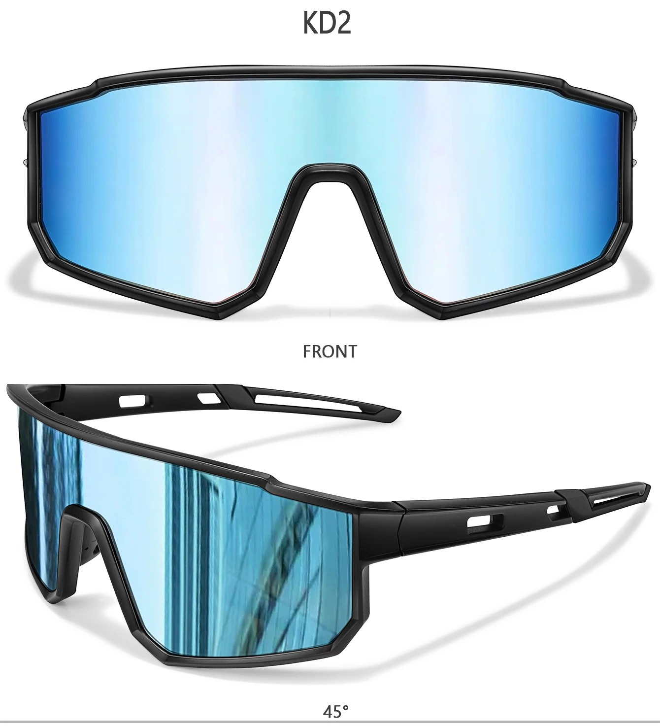 Trendige Angler-Sonnenbrillen für Männer und Frauen, lässige winddichte Brillen mit UV-Schutz für Outdoor-Sportarten, Laufen und Radfahren. – Detail 9