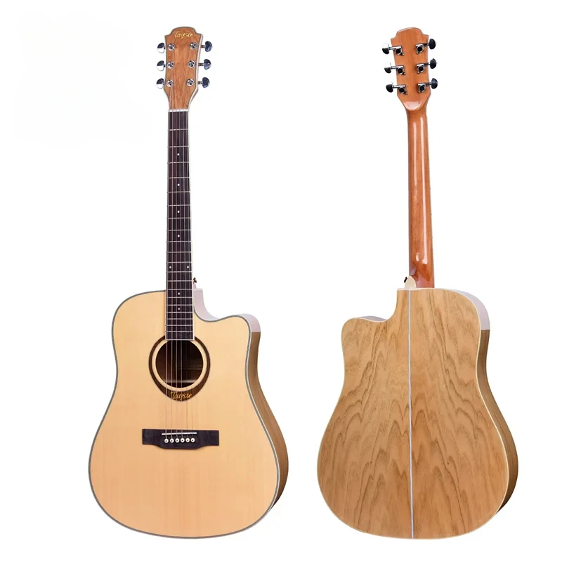 

Musical Instrument Handmade OEM Brand 40inch Cutway Custom Electric Acoustic Guitar with Pickup