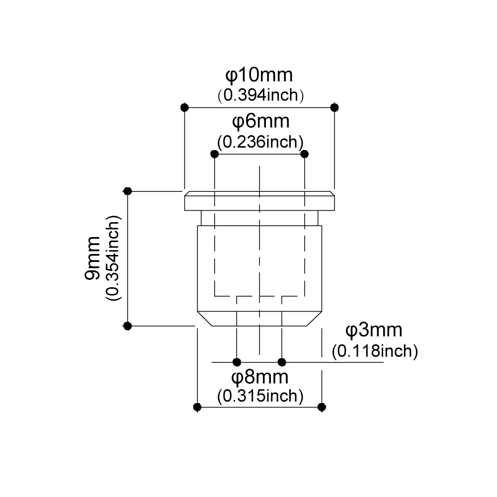 エレキギター、tlcaster、セットあたり6個用の真ちゅう製スルーボディストリングフェルールブッシング