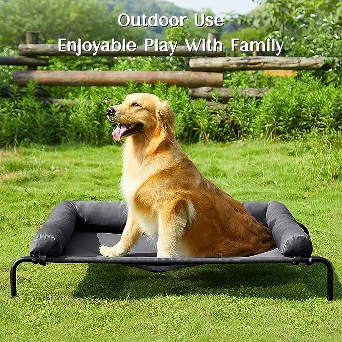 Elevated Dog Bed Pet Cat Net Camping Crib Waterproof Outdoor Portable Elevated Pet Bed