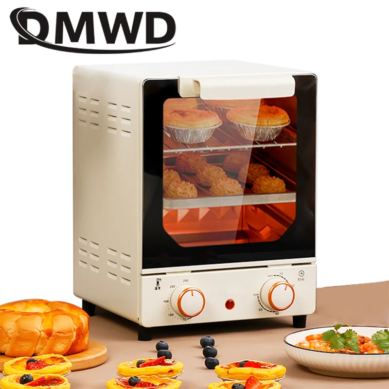 Mini Electric Oven Multifunction Timer Making Biscuits Bread Cake Pizza Cookies Baking Machine Toaster 12 Liter Barbecue Grill