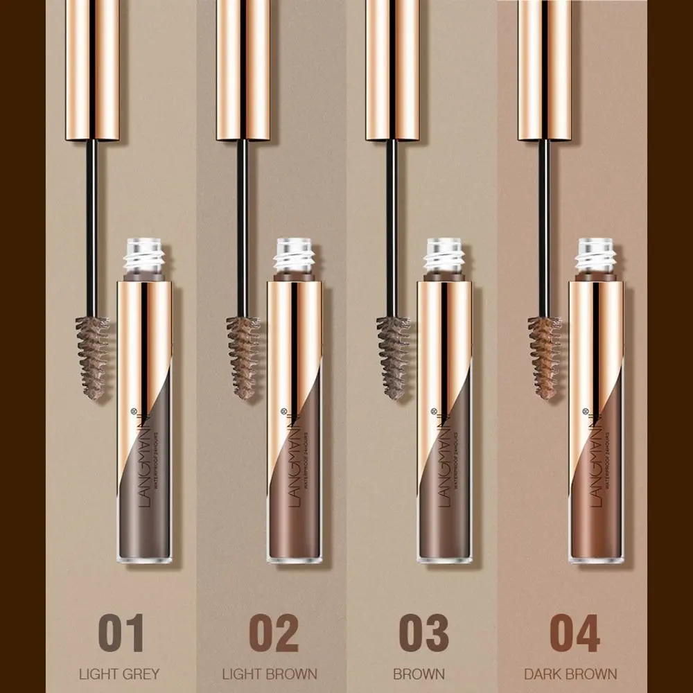 Long Lasting Eyebrow Mascara Natural No Smudging Natural Dye Eye Brows Gel 4 Color 24H 3D Liquid Eyebrow Cream Makeup Tool