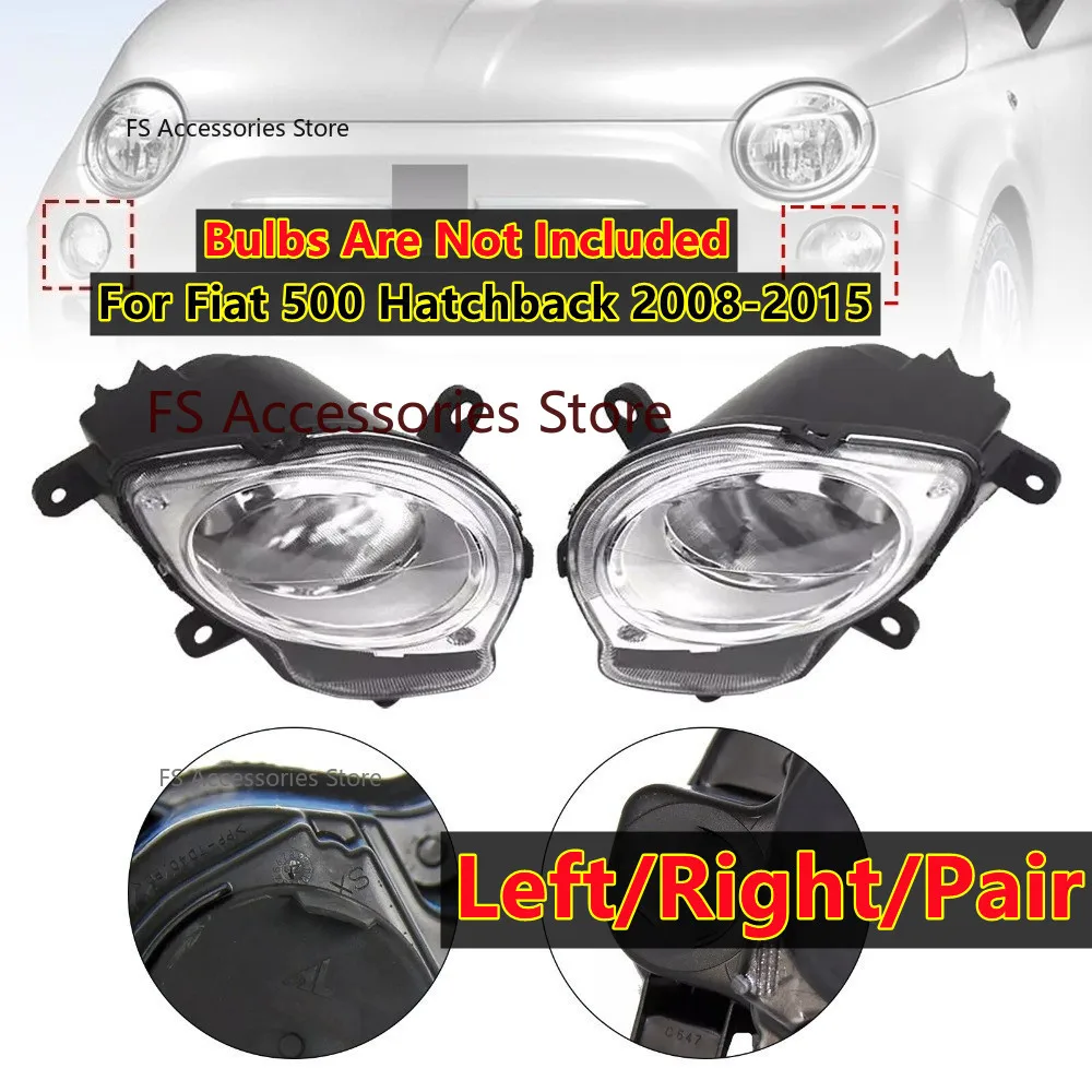 

Left/Right High Beam Headlight Headlamp For Fiat 500 Hatchback 2008-2015 Headlight Shell Automotive Lamp Housing Without Bulb