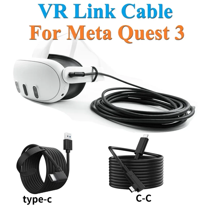 Cable For Meta Quest 3/3S 3.0 Link Cable Steam VR High Speed Stable Data Transmission Can Cast The Screen Connection For Quest 2