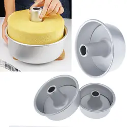 3Pcs/Set Hollow Chiffon Cake Mold Angel Food Cake Pan Baking Mould 4/5/7 Inch Cake Moulding Oven Bake Tools Kit Dish Bakeware