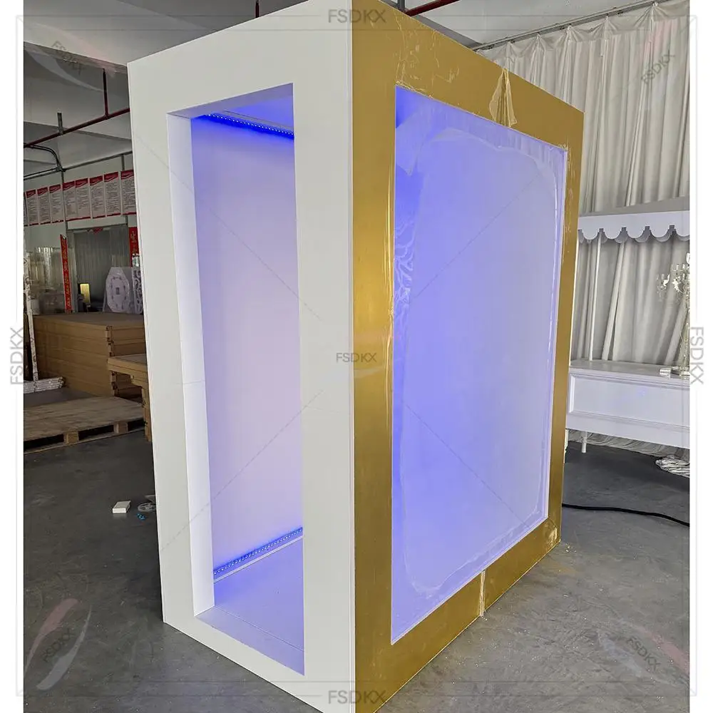 Wedding Supplier PVC Stage Backdrop Magazine Photo Booth Box  For Banquet Event  Modern