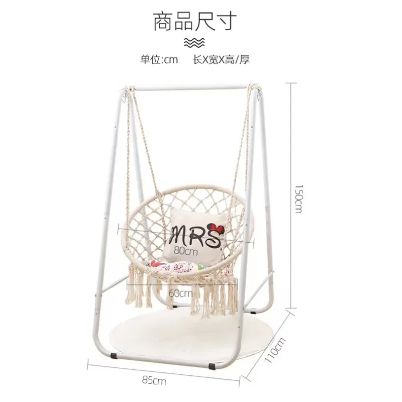 Swing Bracket Hammock Balcony Home Tassel Nordic Style Hanging Basket Cradle Chair Indoor B & B Glider