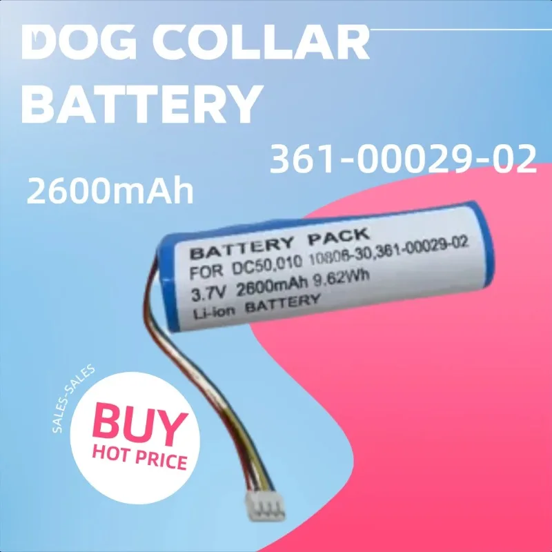 

2600 мАч для Garmin Dc50 T5 Tt10 Tt15, аккумулятор для ошейника для собак 361-00029-02