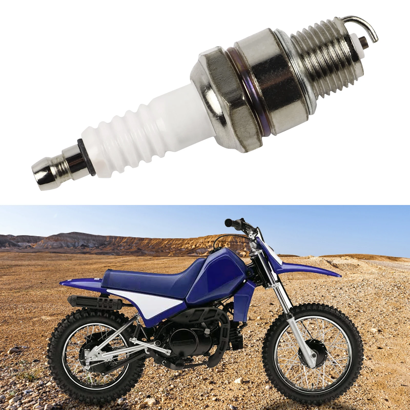 스파크 플러그 E6TC BP6HS, 50cc 70cc 90cc 110cc 야마하 PW50 PW60 PW80 PEEWEE LT50 LT80 ATV 쿼드 모페드 스쿠터 고 카트 더트 바이크용