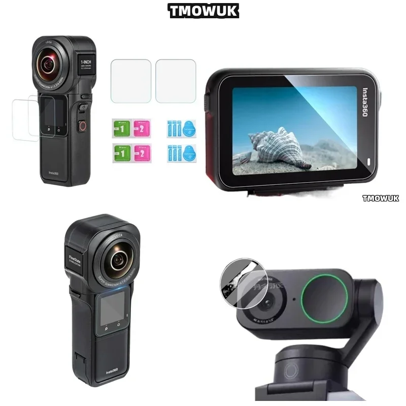 

For Insta360 One RS GO3S Case Accessories For Link 2 Link 2C GO 3 3s ACE Pro AcePro 2, Hard Tempered Glass LCD Screen Protector