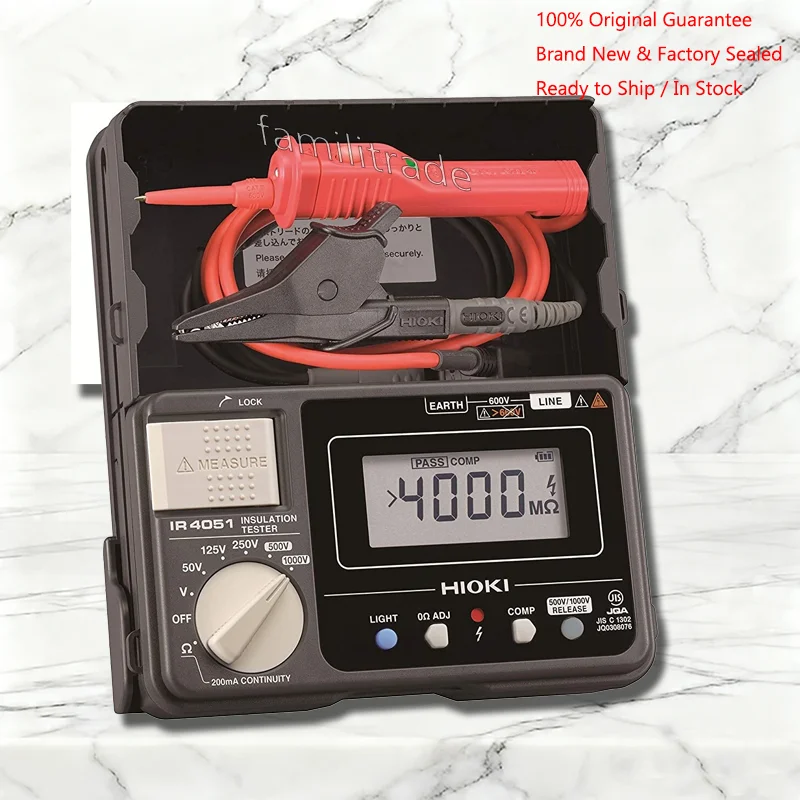 1PC NEW HIOKI IR4051-11 Insulation Resistance Tester In Stock 50V-1000V 5-Range Digital Megohmmeter Original Box