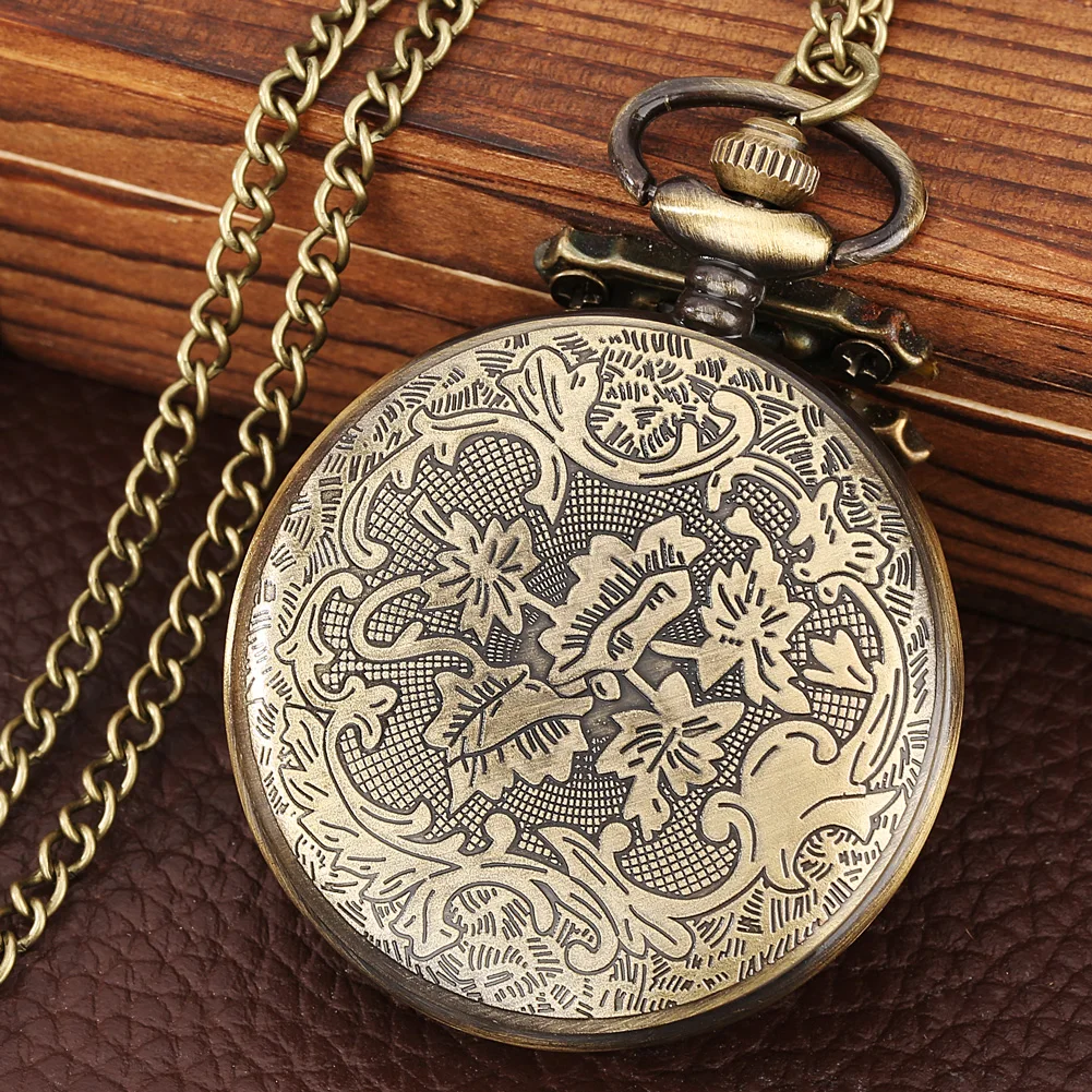 Vintage bronzo cinese retrò Tai Chi Gossip Banish Bad Luck orologio da tasca al quarzo collana pendente Best Friend Friendship Jewelry