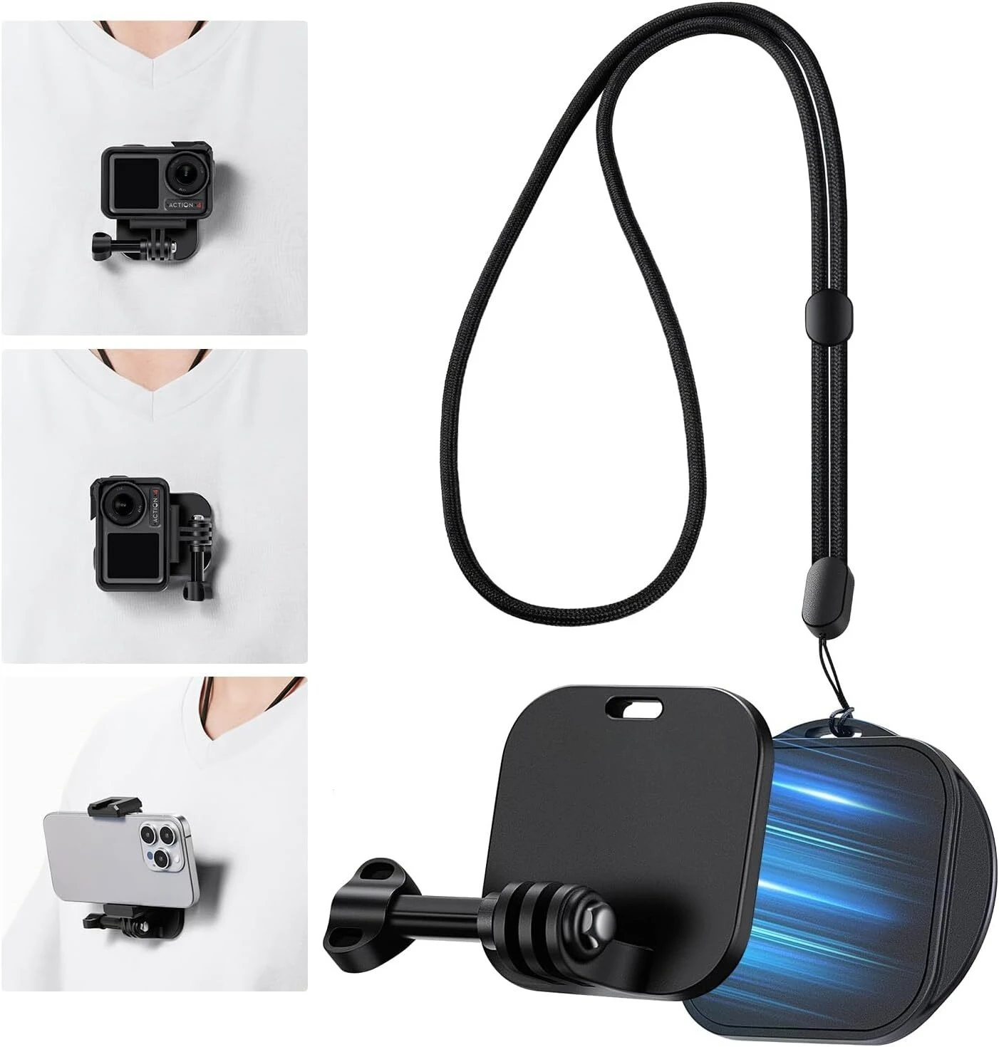 Concept Magnetic Action Camera Chest Mount for GoPro Hero, FOR DJI Osmo Action