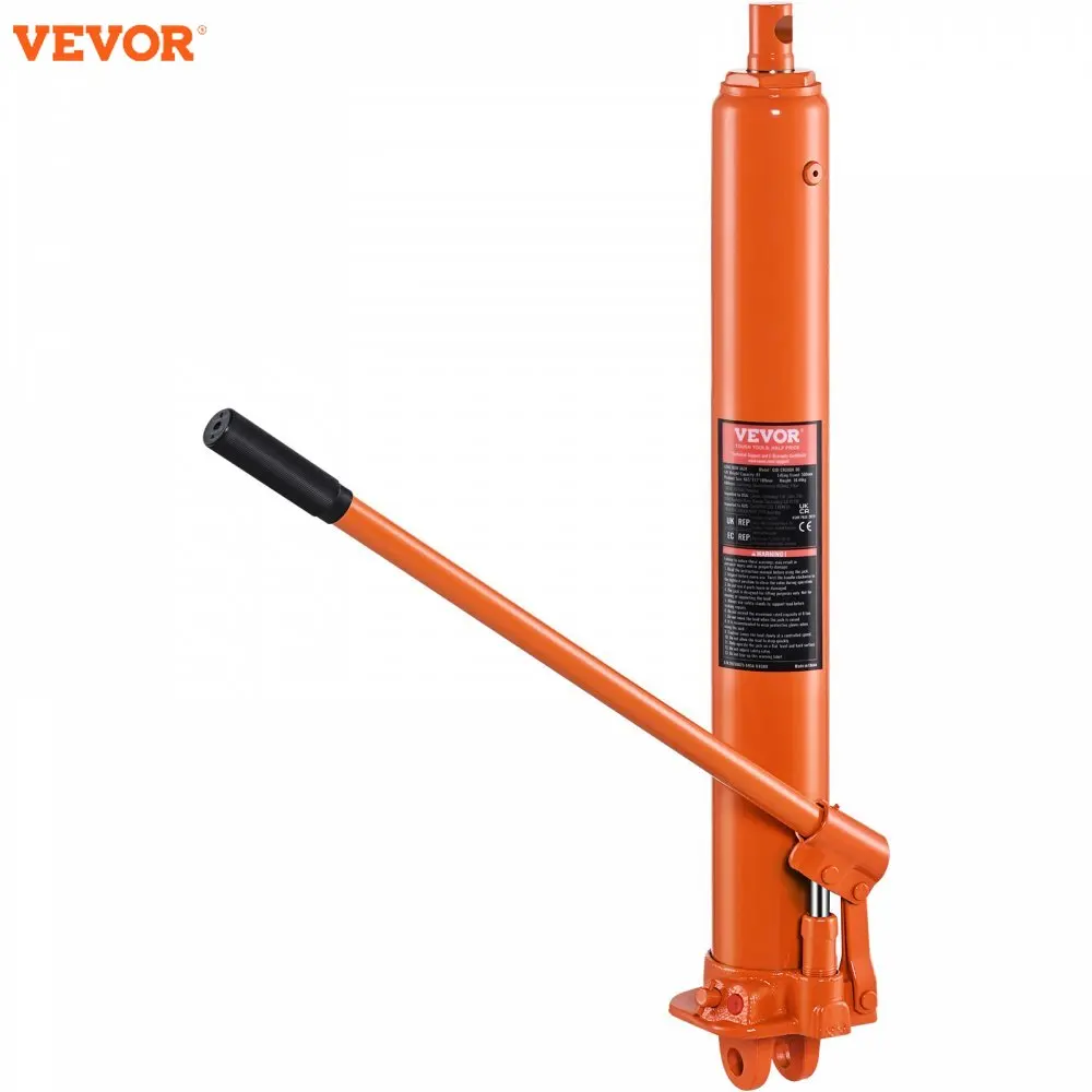 VEVOR Hydraulic Long Ram Jack 8 Ton Engine Hoist Cylinder with Single Piston Pump And Clevis Base  Hydraulic Ram Cylinder