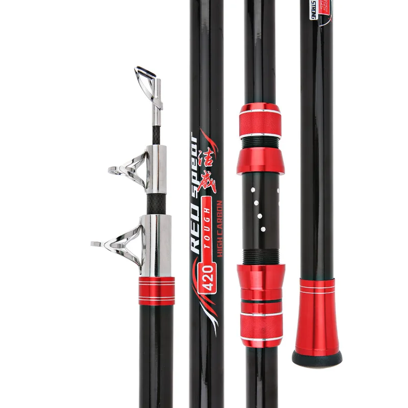 Pure Carbon Long-Cast Anchor Rod (Fishing Equipment) - 4.5m/4.2m, Large Guides,  Fishing Rod