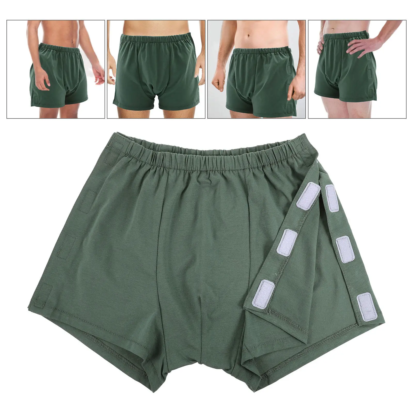 

Men Washable Incontinence Briefs Easy to Wear Comfortable Post Surgery Underwear for Bedridden Patients Reusable Cotton