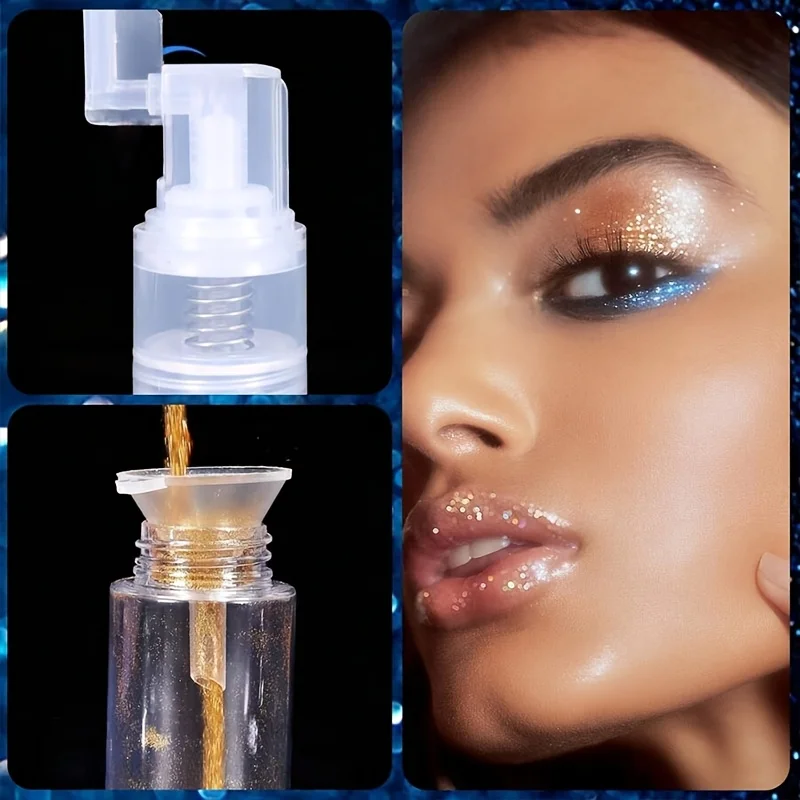 Powder Spray Bottles with Locking Nozzles-Compatible for Powder Dispenser,Suitable for Powder Packaging,Locking Spray for Makeup
