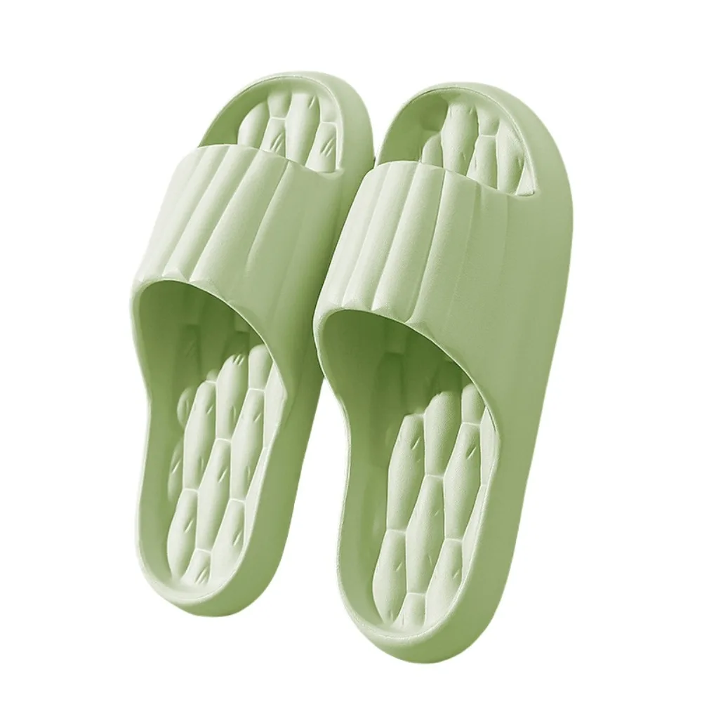 

Корейские модные толстые тапочки на платформе, черные, белые, розовые, зеленые, нескользящие шлепанцы на мягкой подошве, пляжная обувь, сандалии-шлепанцы