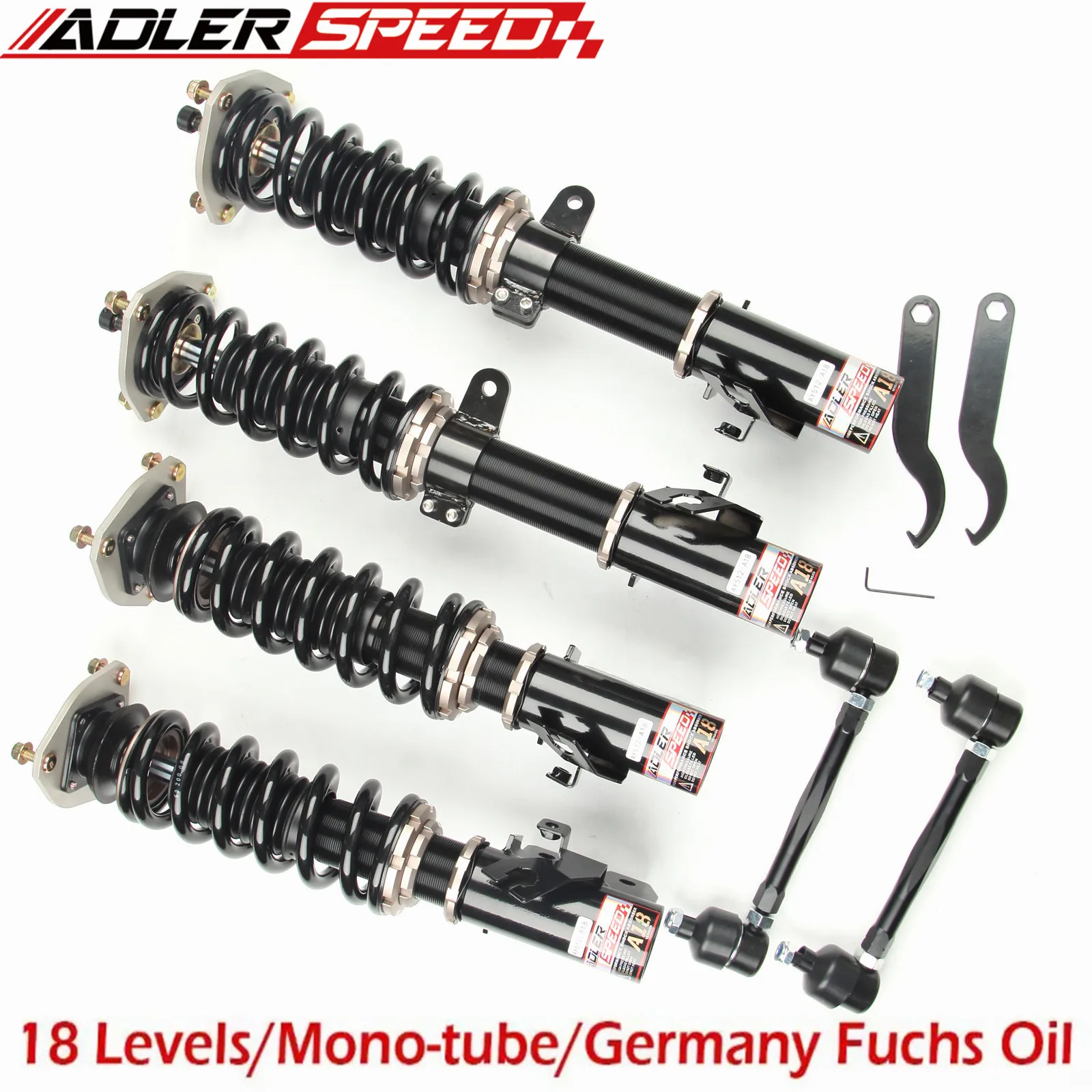 ADLERSPEED  For 91-94 Nissan Sentra All SE-R Coilovers 18 Way Damper Adjust Shocks Absorbers