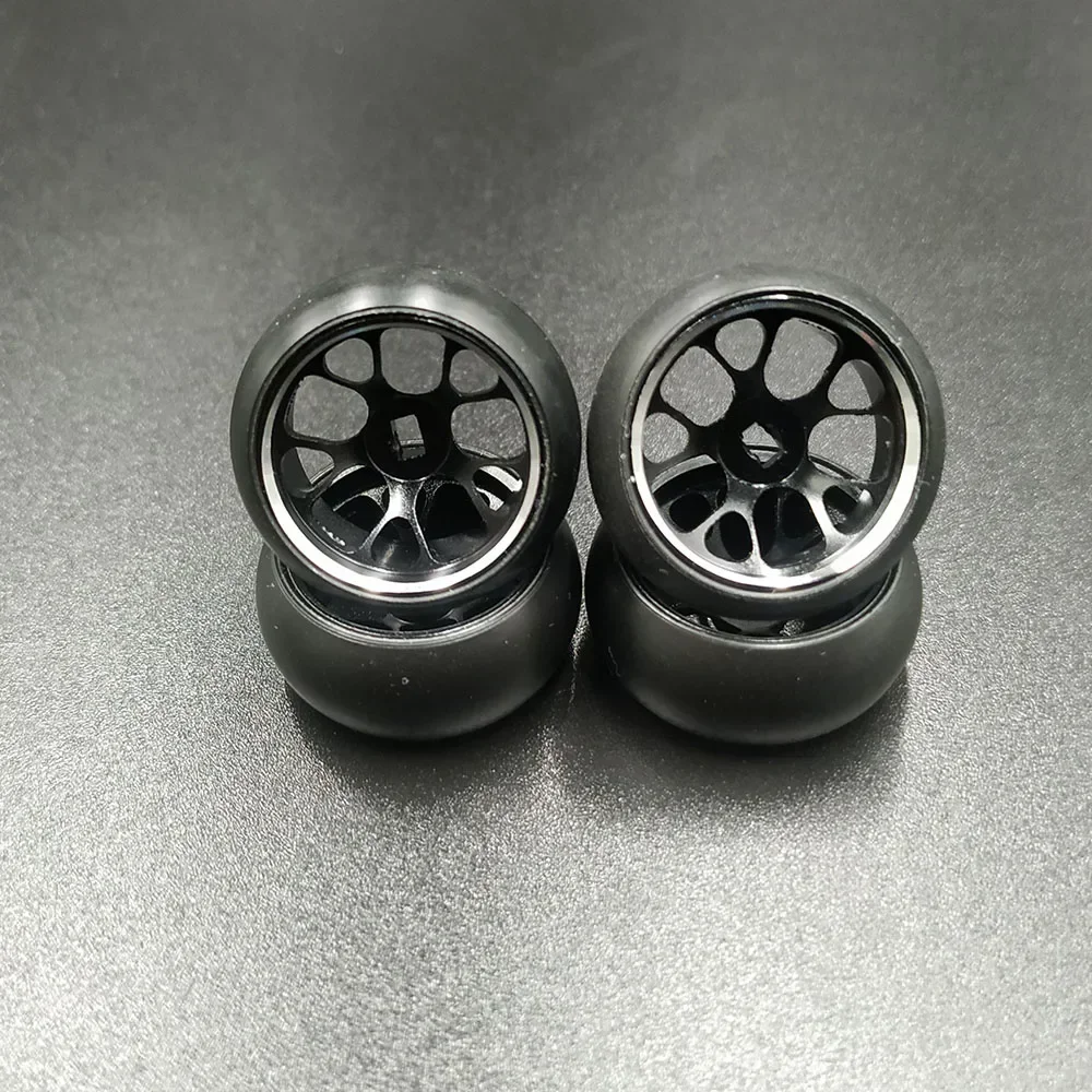 4 قطعة/المجموعة سبيكة rc حافة عجلة + إطار الانجراف ل 1/28 Wltoys K969 K989 P929 كيوشو رالي نموذج سيارة ترقية جزء #6