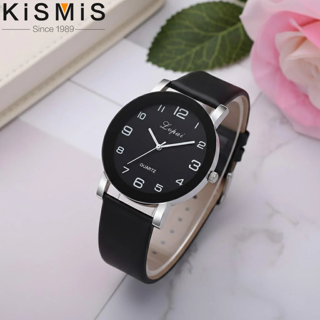 

Модные простые белые кожаные кварцевые наручные часы для женщин, элегантные женские часы, 4 варианта цвета, стильные наручные часы