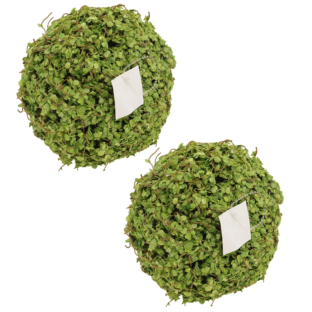 

2 Pcs Decor Simulated Moss for Fish Tank Hanging Decorate Decorative Faux Potted Plants