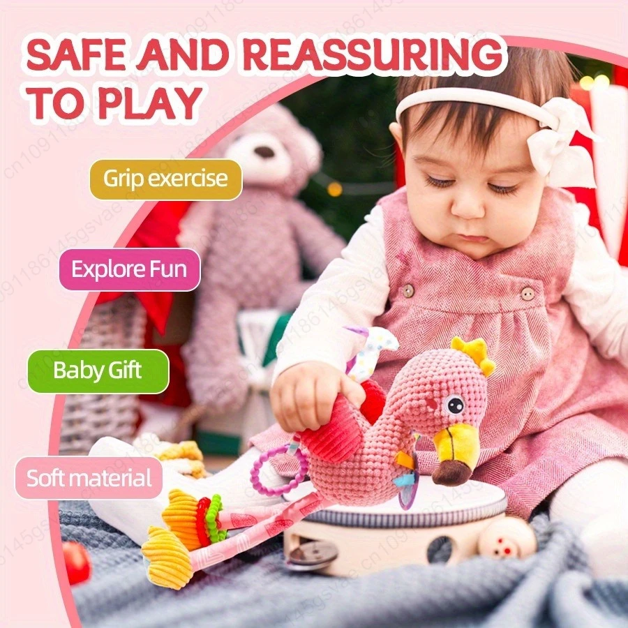 Good Quality Newborn Baby Rattles Plush Stroller Cartoon Animal Toys Baby Mobiles Hanging Bell Educational Baby Toys 0-24 Months