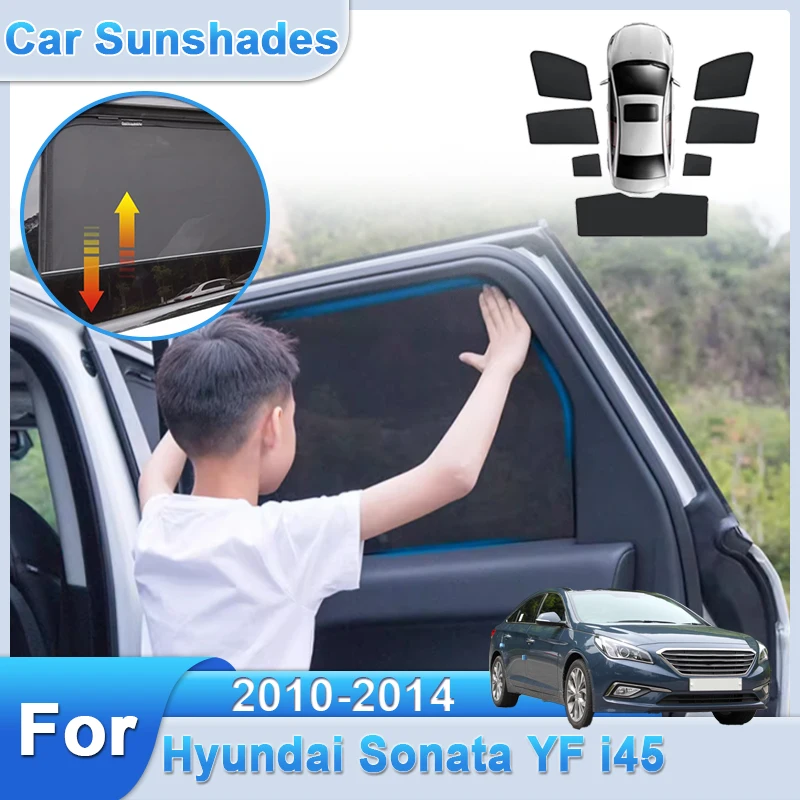 

Full Coverage Mesh Visors For Hyundai Sonata YF i45 2010 2011 2013 2014 Window Heat Insulation Anti UV Sunshade Auto Accessories