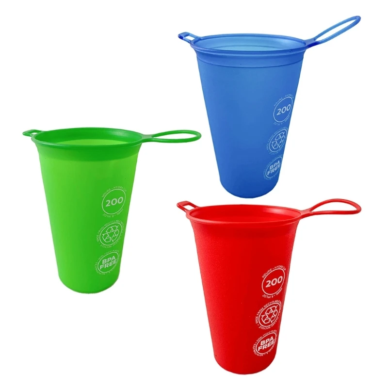 200ml Foldable Sports Water Cup Soft Drinking Cup Portable Running Water Cup Kettles Outdoor Sport Running Water Bottle