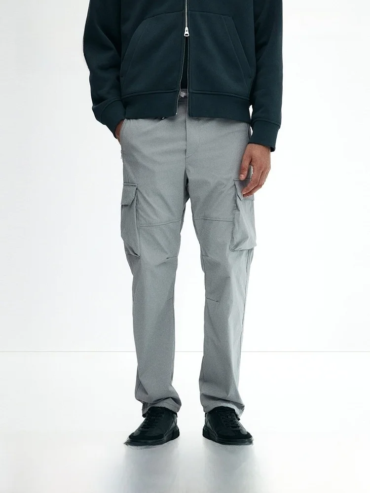 

Мужские повседневные брюки H&M, весенние, нейлоновые, с эластичным поясом, в американском стиле, удобные, рабочие, 1288986, повседневный крой, естественная талия