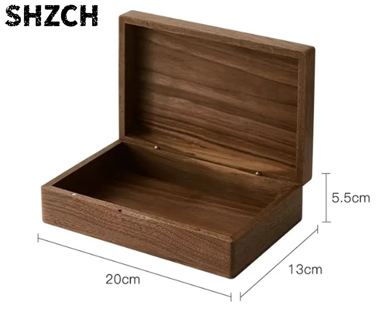 Massive Holz-Aufbewahrungsbox für den Schreibtisch, Aufbewahrungsbox aus Walnussholz mit Deckel und Schloss, für Dokumente, Schmuck, Wertgegenstände, Zertifikate, Kosmetik