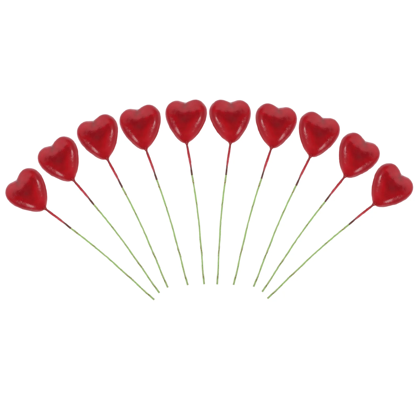 

Miniature Heart Balloons Simulation Love Birthday Decoration Props House Play Toys Fake Foams Cake Topper Red