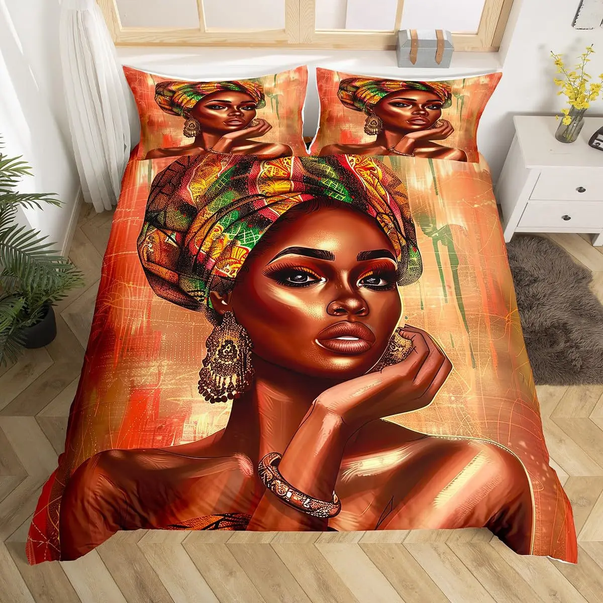 

2/3pcs bedding set Digital Print Comfortable Duvet Cover for Home Bedroom Decoration, 1 Duvet Cover and 2pillowcase with Zippers