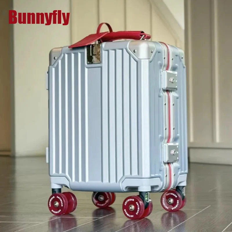 

14inch Mini Carry-on Suitcase Boarding Lightweight Rolling Luggage for Children Travel Trolley Case with Colorful Wheel TSA Lock