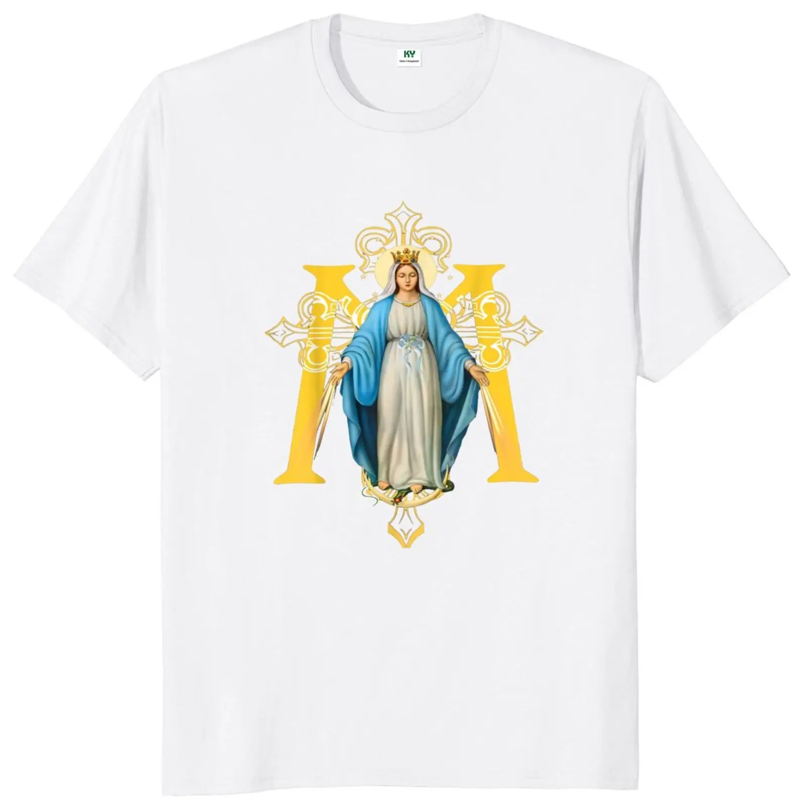 Virgin Mary T Shirt Our Lady of Guadalupe Catholic Gift Graphic Vintage T-shirts Summer Men Women Soft Unisex Shirt Tops Tee