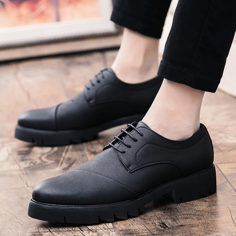 

Классические брендовые мужские кожаные туфли на шнуровке, универсальные мужские профессиональные деловые модельные туфли, мужская повседневная мужская обувь для вечеринок