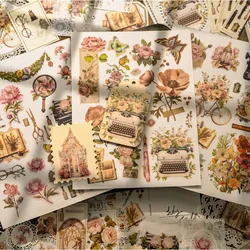 KSCRAFT 3 sheets A5 Vintage Flower Rub On Sticker Scrapbooking Junk Journal Crafts Transfer Stickers DIY Photo Albums Decorative