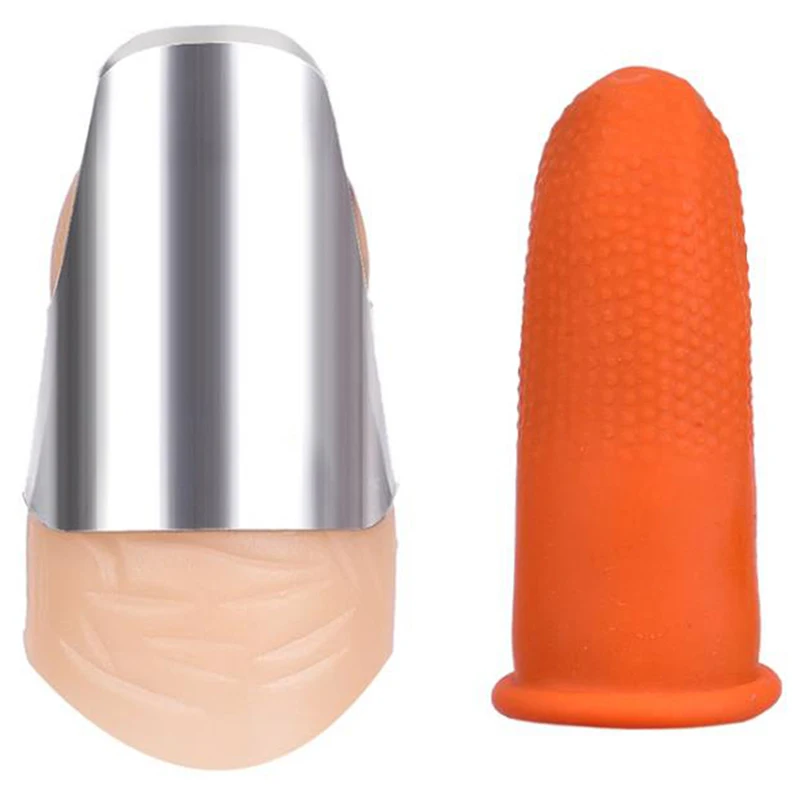 1 مجموعة المحمولة غطاء الاصبع حصاد تشذيب اختيار فاصل الخضار الإبهام القاطع السبابة غطاء