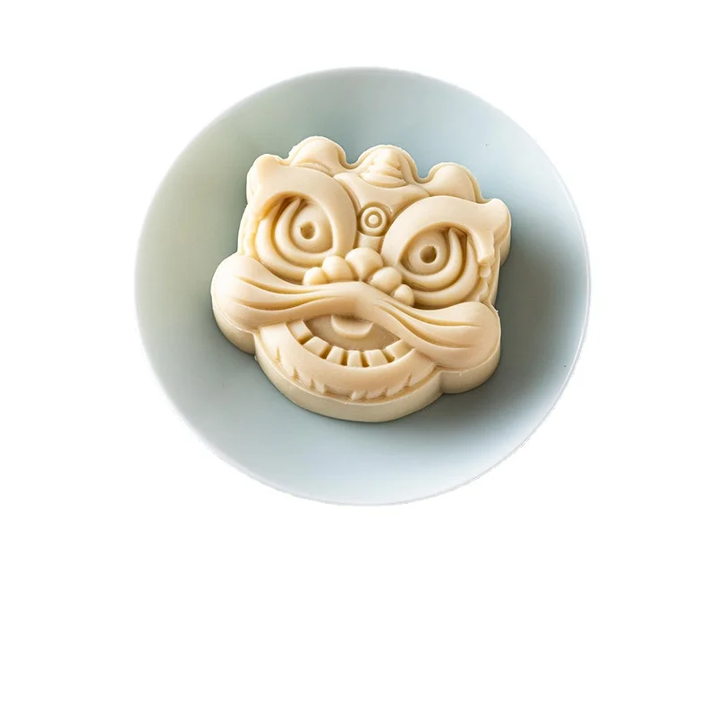 Moon Cake Mold Hand Pressure Household Cold Cover Embossed Mung Bean Pastry Lion Ruyi Baking